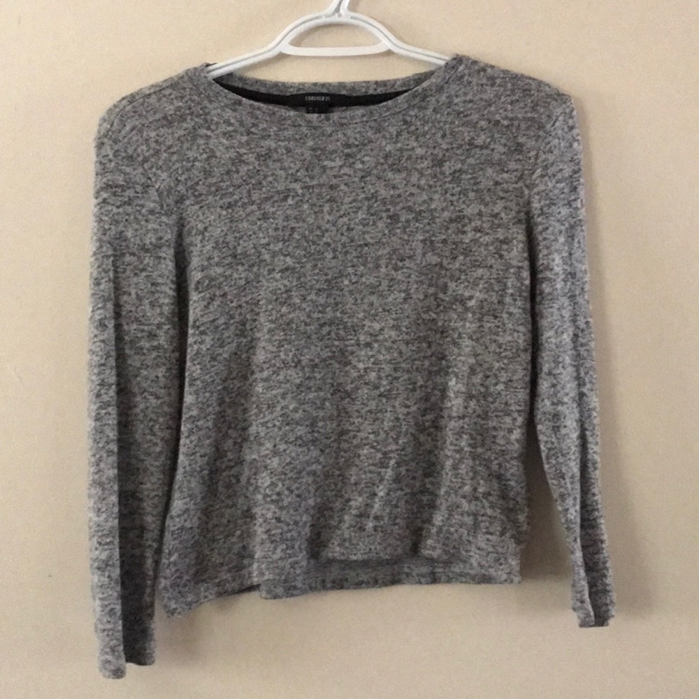 Forever 21 Grey Crop Sweater